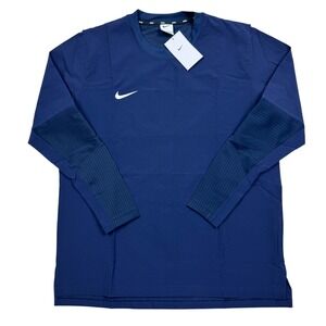 Nike Men's Dri-FIT Player Lightweight Crewneck Pullover Navy Blue Size M Woven